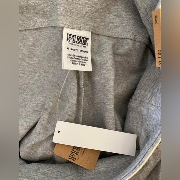 VS PINK HIGH WAIST LEGGINGS GRAY & RAINBOW BLING RHINESTONE LOGO NWT HTF RARE XL - Picture 7 of 8